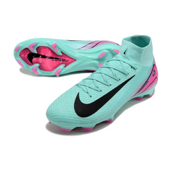 Chuteira Campo FG Nike Air Zoom Mercurial Superfly 10 Elite Azul-Clara e Rosa