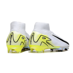 Chuteira Campo Nike Air Zoom Mercurial Superfly 10 Elite FG Branca e Verde Claro
