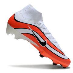 Chuteira Campo FG Nike Air Zoom Mercurial Superfly 10 Elite Branca e Vermelha