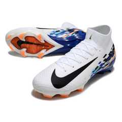 Nike Air Zoom Mercurial Superfly 10 Elite FG White, Blue and Black Football Boots