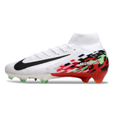 Chuteira Campo Nike Air Zoom Mercurial Superfly 10 Elite FG Branco, Vermelho e Preto