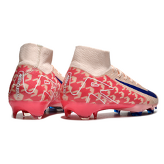 Chuteira Campo FG Nike Air Zoom Mercurial Superfly 10 Elite Rosa e Azul
