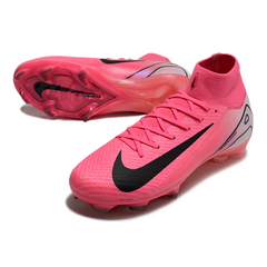 Chuteira Campo FG Nike Air Zoom Mercurial Superfly 10 Elite Rosa e Branca