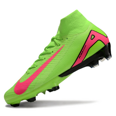 Chuteira Campo FG Nike Air Zoom Mercurial Superfly 10 Elite Verde e Rosa
