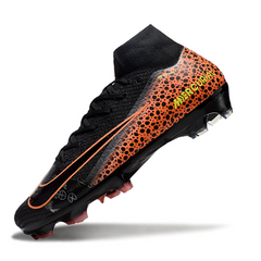 Chuteira Campo FG Nike Air Zoom Mercurial Superfly 10 Elite Preta e Laranja