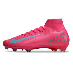 Chuteira Campo FG Nike Air Zoom Mercurial Superfly 10 Elite Rosa e Azul-Clara