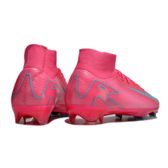 Nike Air Zoom Mercurial Superfly 10 Elite FG Pink and Light Blue Field Boots