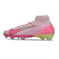 Nike Air Zoom Mercurial Superfly 10 Elite FG Pink and Light Green Field Boots