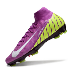 Nike Air Zoom Mercurial Superfly 10 Elite FG Purple and Green Field Boots