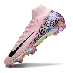 Chuteira Campo Nike Air Zoom Mercurial Superfly 10 Elite FG Rosa Claro