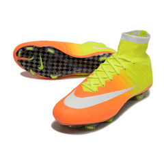 Chuteira Campo Nike Mercurial Superfly 4 Elite FG Laranja e Amarela