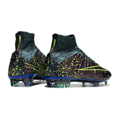 Chuteira Campo Nike Mercurial Superfly 4 Elite FG Roxa e Verde