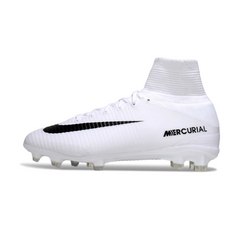 Chuteira Campo Nike Mercurial Superfly 5 Elite FG Branca e Preta