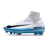 Nike Mercurial Superfly 5 Elite FG White and Light Blue Football Boots