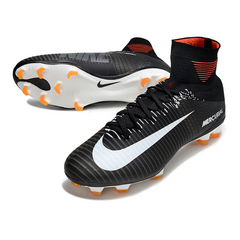 Chuteira Campo Nike Mercurial Superfly 5 Elite FG Preta e Branca