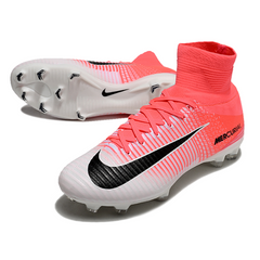 Chuteira Campo Nike Mercurial Superfly 5 Elite FG Branca e Rosa