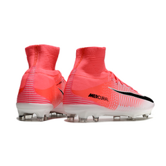 Chuteira Campo Nike Mercurial Superfly 5 Elite FG Branca e Rosa
