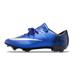 Chuteira Campo FG Nike Air Zoom Mercurial Vapor 10 Elite Azul e Preta
