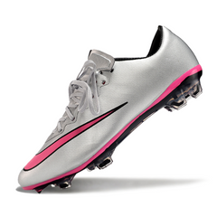 Chuteira Campo Nike Air Zoom Mercurial Vapor 10 Elite FG Cinza e Rosa