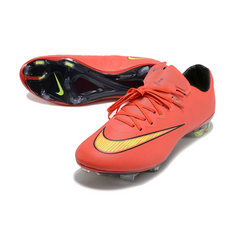 Chuteira Campo Nike Air Zoom Mercurial Vapor 10 Elite FG Vermelha e Amarela