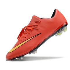 Chuteira Campo Nike Air Zoom Mercurial Vapor 10 Elite FG Vermelha e Amarela