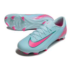 Chuteira Campo Nike Zoom Mercurial Vapor 16 Academy FG Azul Claro e Rosa
