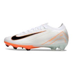 Chuteira Campo FG Nike Air Zoom Mercurial Vapor 16 Elite Branca e Laranja