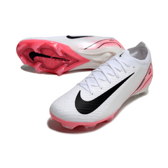 Chuteira Campo FG Nike Air Zoom Mercurial Vapor 16 Elite Branca e Rosa-Clara