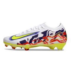 Chuteira Campo FG Nike Air Zoom Mercurial Vapor 16 Elite Branca e Roxa