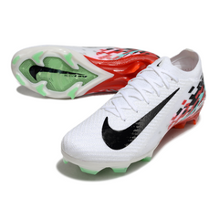 Chuteira Campo FG Nike Air Zoom Mercurial Vapor 16 Elite Branca e Vermelha