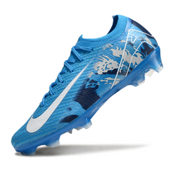 Chuteira Campo Nike Air Zoom Mercurial Vapor 16 Elite FG Azul e Branco