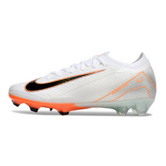 Chuteira Campo FG Nike Air Zoom Mercurial Vapor 16 Elite Branca e Laranja