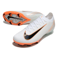Chuteira Campo Nike Air Zoom Mercurial Vapor 16 Elite FG Branco e Laranja