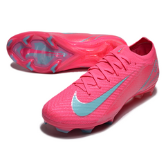 Chuteira Campo FG Nike Air Zoom Mercurial Vapor 16 Elite Rosa e Azul-Clara