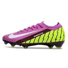 Chuteira Campo FG Nike Air Zoom Mercurial Vapor 16 Elite Rosa e Verde