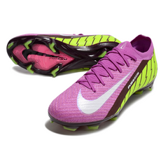 Chuteira Campo FG Nike Air Zoom Mercurial Vapor 16 Elite Rosa e Verde