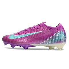 Chuteira Campo FG Nike Air Zoom Mercurial Vapor 16 Elite Roxa e Azul-Clara
