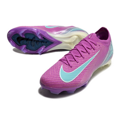Chuteira Campo Nike Air Zoom Mercurial Vapor 16 Elite FG Roxa e Azul Claro