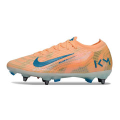 Chuteira Campo Nike Air Zoom Mercurial Vapor 16 Elite SG Trava Mista Mbappe Laranja Pack