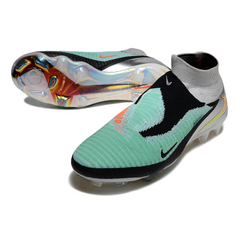 Nike Phantom 6 DF Elite Light Green and Silver Field Football Boots