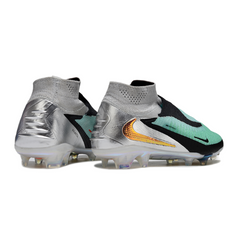 Nike Phantom 6 DF Elite Light Green and Silver Field Football Boots