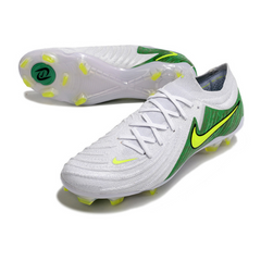 Chuteira Campo Nike Phantom GX2 Elite FG Branca, Verde e Amarela - VENI Futebol
