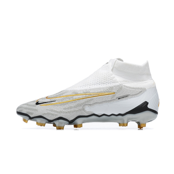 Chuteira Campo Nike Phantom GX Elite DF FG Cinza e Branca - VENI Futebol