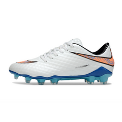 Chuteira Campo Nike Phantom Hypervenom Elite FG Branca, Azul e Laranja