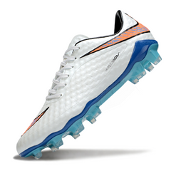 Chuteira Campo Nike Phantom Hypervenom Elite FG Branca, Azul e Laranja