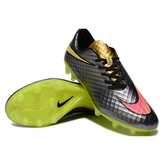 Chuteira Campo FG Nike Phantom Hypervenom Elite Preta e Laranja