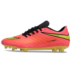 Chuteira Campo FG Nike Phantom Hypervenom Elite Rosa e Verde