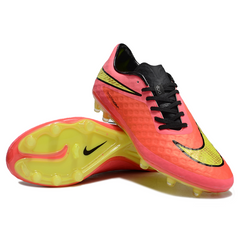 Scarpa da calcio Nike Phantom Hypervenom Elite rosa e verde per terreni compatti FG