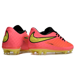 Chuteira Campo FG Nike Phantom Hypervenom Elite Rosa e Verde
