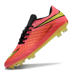 Scarpa da calcio Nike Phantom Hypervenom Elite rosa e verde per terreni compatti FG